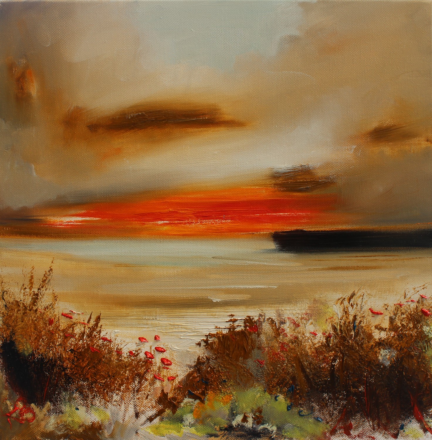 'Headed down to the Bat at Sunset' by artist Rosanne Barr